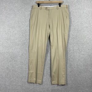 Peter Millar Soft Touch Twill Flat Front Trouser Pants Mens Size 36 Preppy